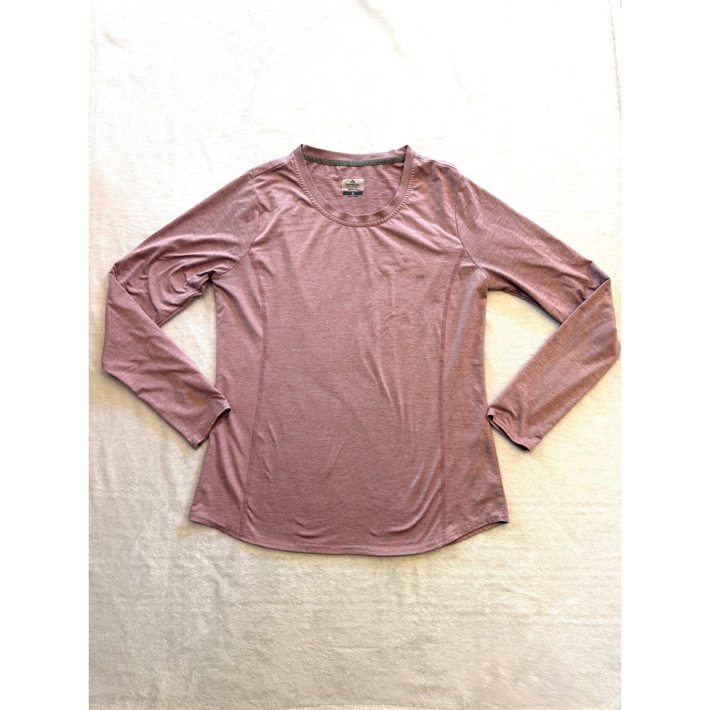 Ridge cut Toughwear Women Pink Heathered Long Sleeve Activewear Top S